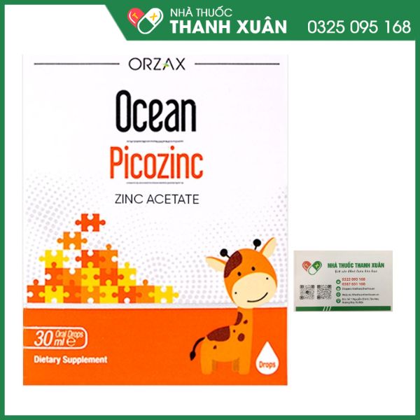 Ocean Picozinc giúp bổ sung Kẽm, hỗ trợ tăng sức đề kháng